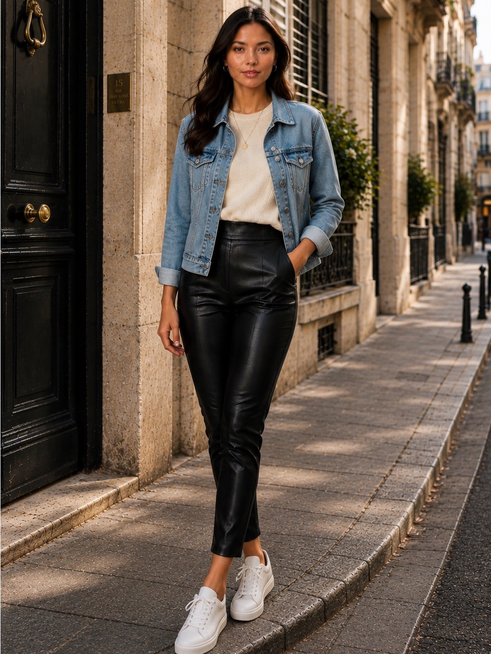 Kendall & Kylie Pull On Black Faux Leather Jeggings
